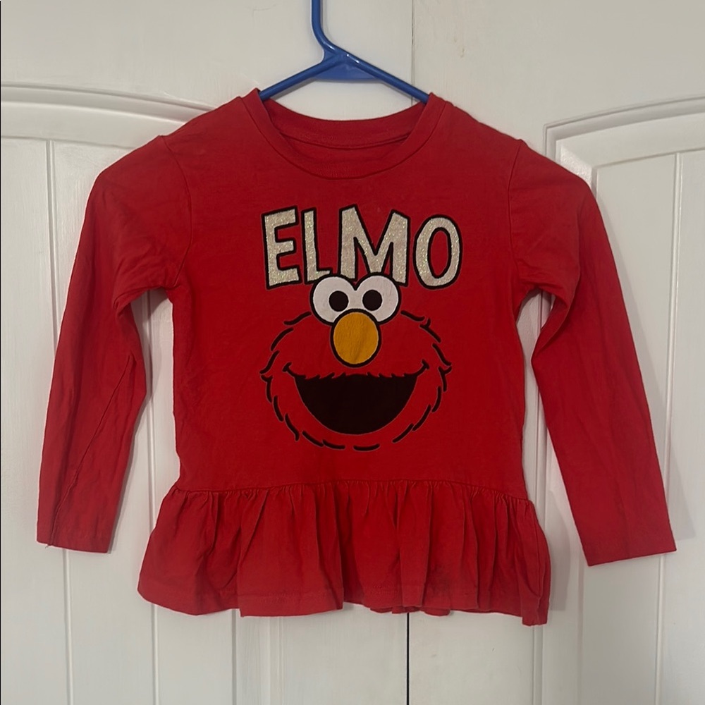 Elmo Red Kids Long Sleeve Top